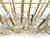1960s 1960s Mid-Century Modern Gold & Frosted Stripe Cocktail Glass Barware Caddy, Set of 8 For Sale - Image 5 of 9