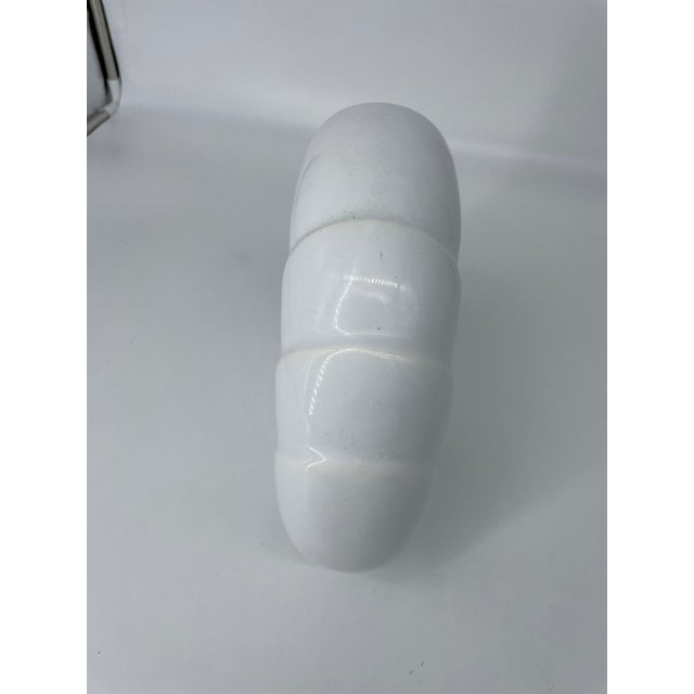 Haeger Haeger Postmodern Circular White Vase For Sale - Image 4 of 8