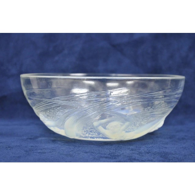 Art Deco Early 20th Century René Lalique Ondines Opalescent Glass Swimming Mermaids French Dish Bowl For Sale - Image 3 of 11