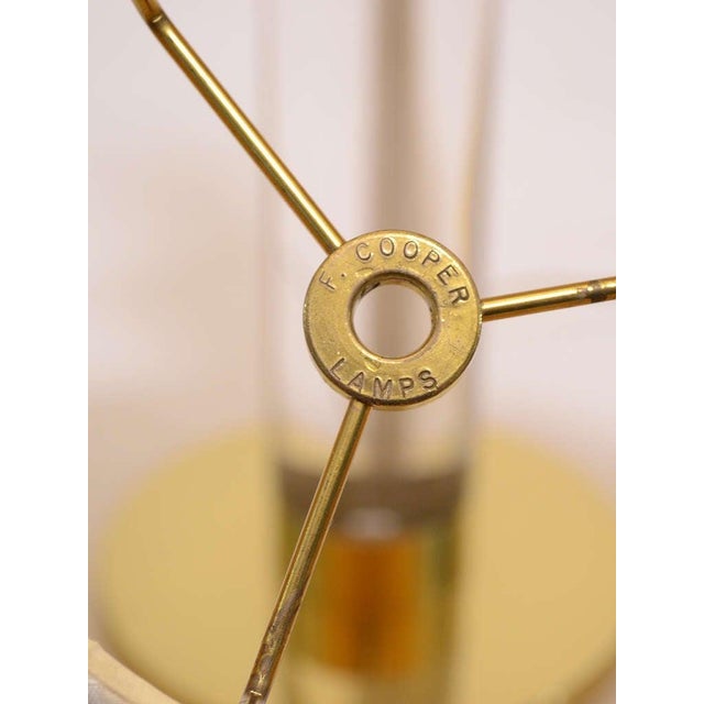 1970s Mid Century Modern Lucite and Brass Table Lamp by Frederick Cooper For Sale In Chicago - Image 6 of 9