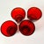 Glass 1940s Vintage Art Deco Boho Chic Hollywood Regency Ruby Red Lowball Glasses - Set of 4 For Sale - Image 7 of 10