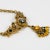 Metal Henry Perichon Bronze Necklace With Black Jet and Topaz Glass Cabochons For Sale - Image 7 of 11