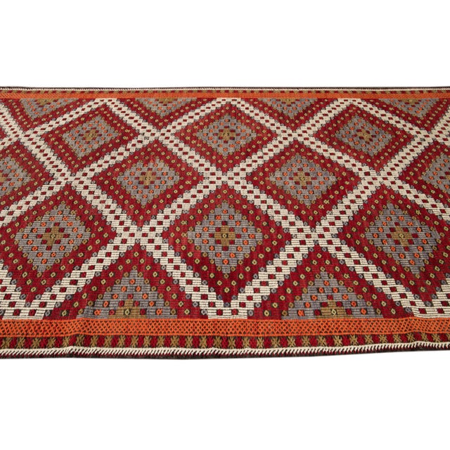 Vintage Soumak Wool Rug For Sale - Image 11 of 13