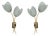 Murano Glass and Brass Tulips Sconces, 2000s, Set of 2 For Sale