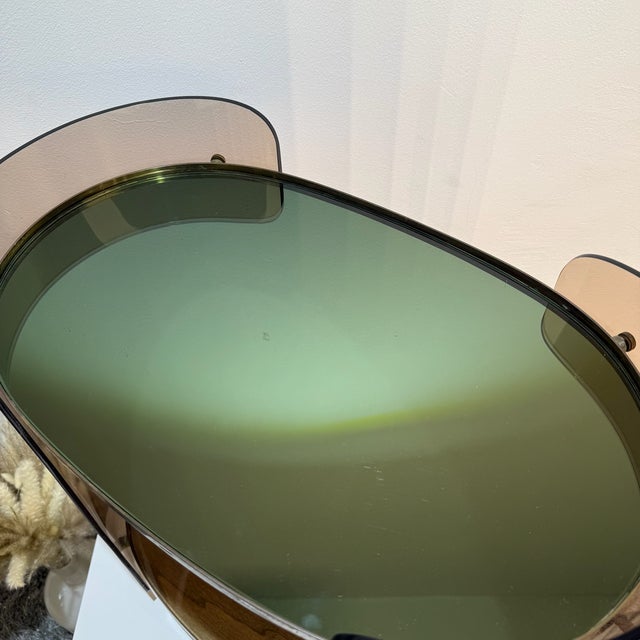 Italian Space Age Serving Trolley in Acrylic and Brass, 1968 For Sale - Image 14 of 18