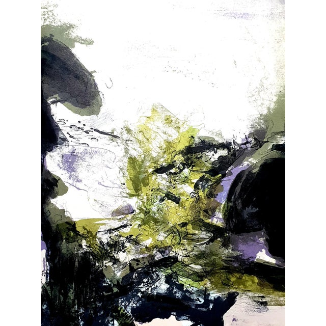 Zao Wou-ki - Original Lithograph - Abstract Composition 1971 For Sale - Image 6 of 6