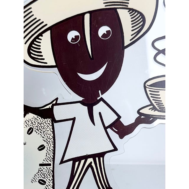 Original vintage advertising display with integrated quartz clock from the Spanish coffee roastery Cafés Mama Same, made...