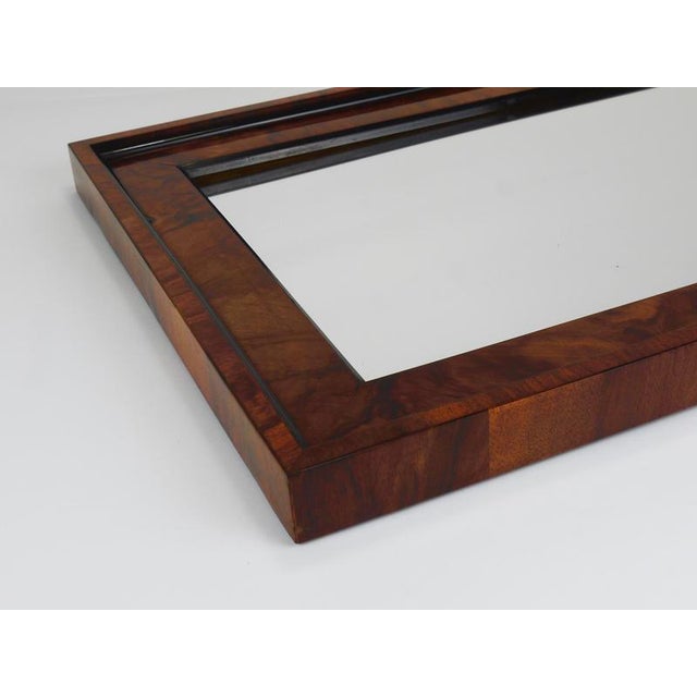Antique Biedermeier Square Walnut Wall Mirror, Vienna, 1850s For Sale - Image 14 of 18