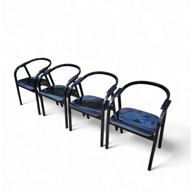 Otto Chairs by Werther Toffoloni for Ibis, 1981, Set of 4 For Sale - Image 15 of 18