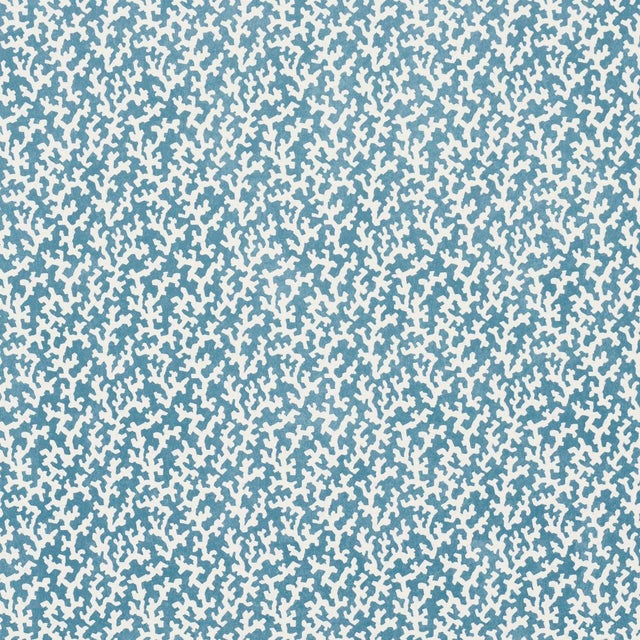 SAMPLE - Schumacher x Veere Greeney Folly Wallpaper In Marine For Sale