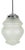 Art Deco French Pendant Lamp with Green Glass Shade, 1940 For Sale