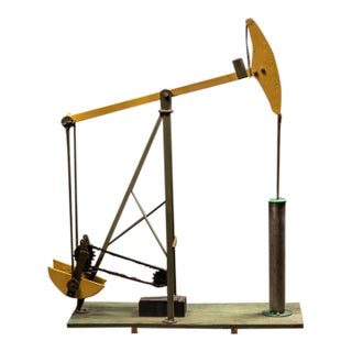 Vintage Motorized Pumpjack Oil Derrik Salesman Sample For Sale