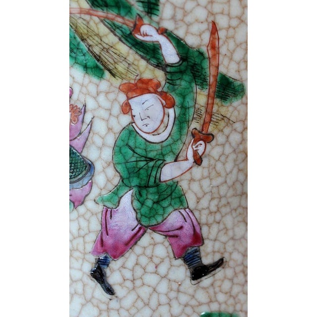 Ivory Large Canton Crackled Porcelain Baluster Vase, China, 19th Century For Sale - Image 8 of 18