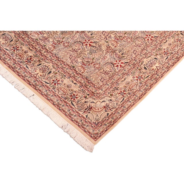 Shabby Chic Elegant Nagi Pak-Persian Caren Beige/Red Wool Rug - 8'2'' X 10'6'' For Sale - Image 3 of 9