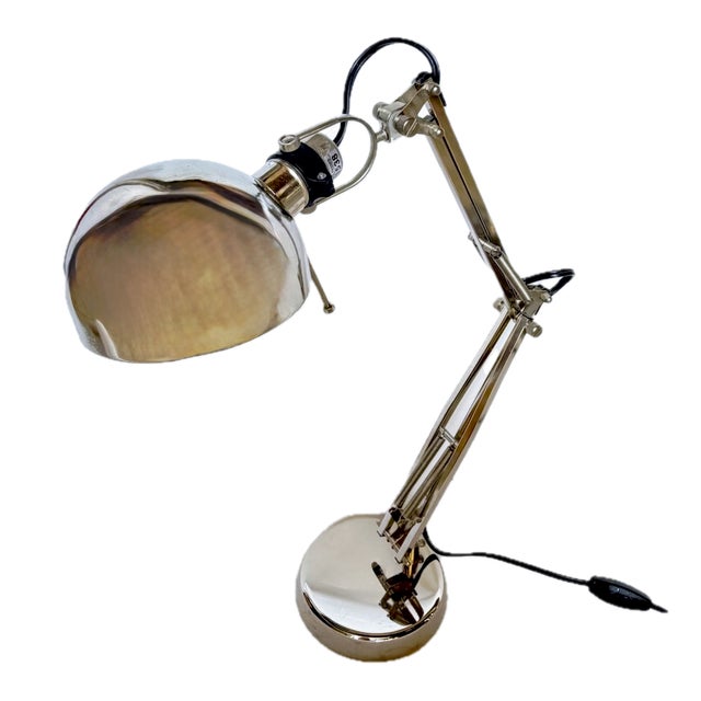 Vintage Chrome Industrial Desk Lamp For Sale - Image 4 of 10