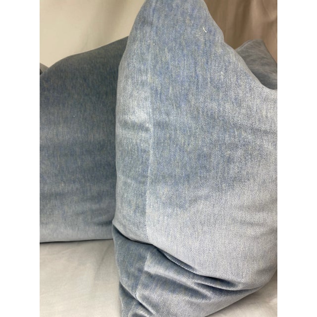 Perennials "Big Softy" in Zephr Indoor/Outdoor Velvet Pillows- a Pair For Sale - Image 4 of 5