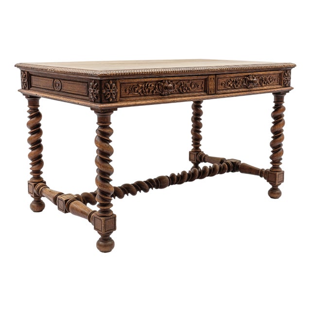 French Barley Twist Writing Desk For Sale