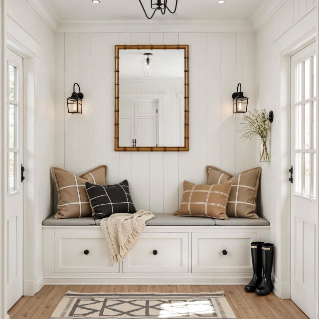 2020s Theodore Bamboo Wall Mirror with Beveled Glass For Sale - Image 5 of 5
