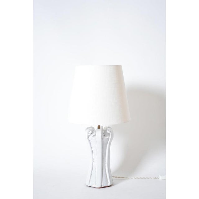 Kasaï Henry White Ceramic Lamp by Barracuda Interiors For Sale - Image 6 of 6