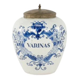 Delft Blue and White "Varinas" Tobacco Jar