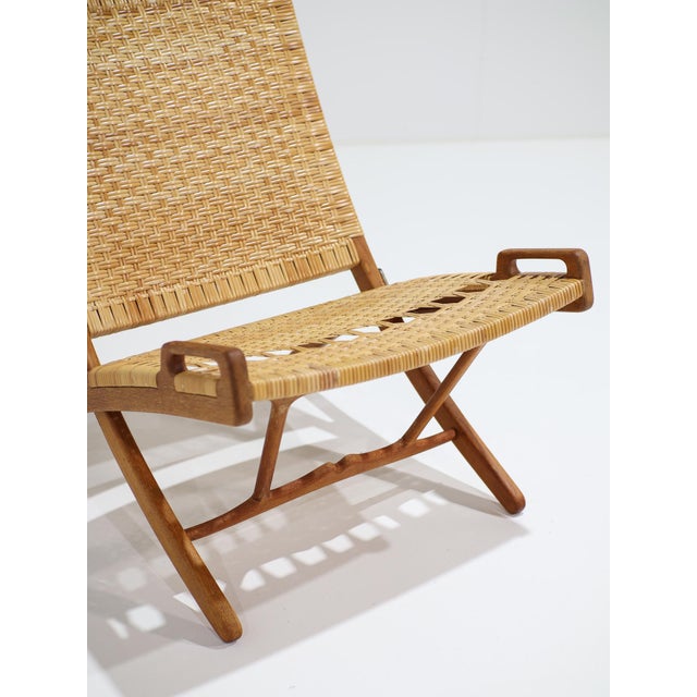 JH512 Folding Chair in Rattan and Oak by Hans J. Wegner for Johannes Hansen, Denmark, 1950s For Sale - Image 10 of 18