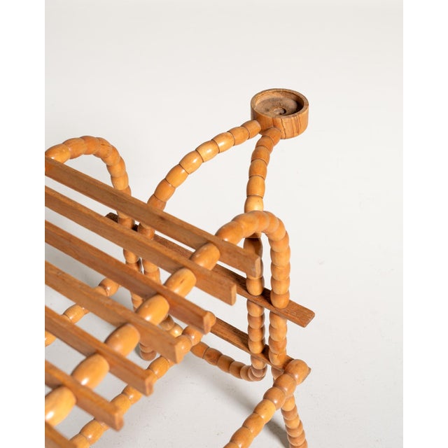 Brown Scandinavian Flower Stand in Birch and Elm, 1940s For Sale - Image 8 of 11