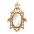 Chinese Chippendale Style Oval Giltwood Pagoda Wall Mirror For Sale