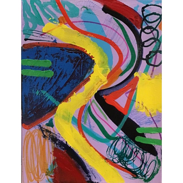 Acrylic on 14” by .58" by 11” Stretched Canvas. Artist signed on the back side with S. Stilgenbauer (CA Artist Stephen...