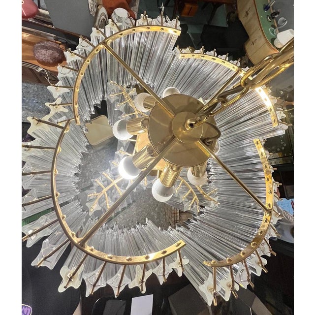 Chandelier in Murano Glass in the style of Venini, 1985 For Sale - Image 15 of 17