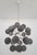 Italian sputnik chandelier with 24 frosted smoky Murano glass globes mounted on polished nickel finish frame / Made in...