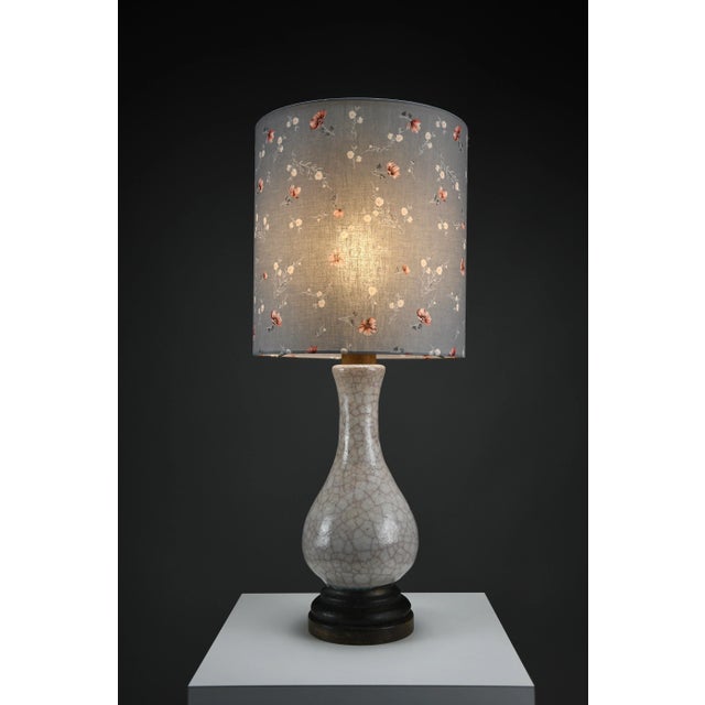 Mid-Century Modern Craquelé Table Lamp attributed to Pieter Groeneveldt, Netherlands, 1960s For Sale - Image 11 of 12