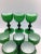 Mid-Century Modern Vintage Carlo Moretti Italy Green White Cased Glass Mini Cordial Shot Glasses - Set of 8 For Sale - Image 3 of 5