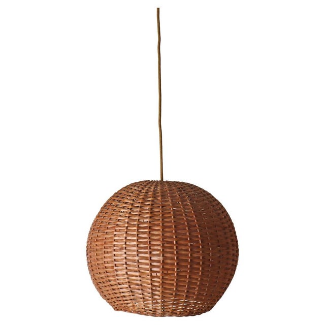 Hand-Woven Willow Ball Pendant, 1970s For Sale - Image 10 of 10