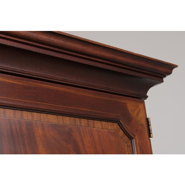 Baker Historic Charleston Inlaid Mahogany Bedroom Armoire For Sale - Image 11 of 15