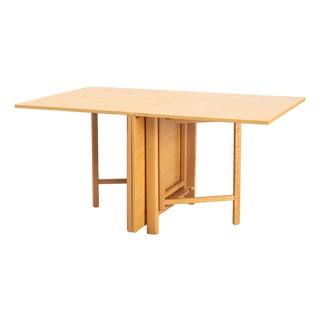 1980s Bruno Mathsson Maria Flap Table Drop Leaf for Mathsson International, Värnamo, Sweden For Sale