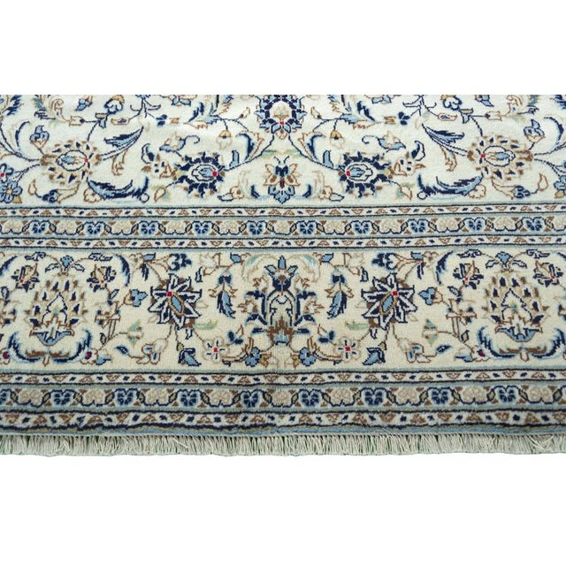 Beige Hand-Knotted Kashan Cork and Wool Rug, 2000s For Sale - Image 8 of 13