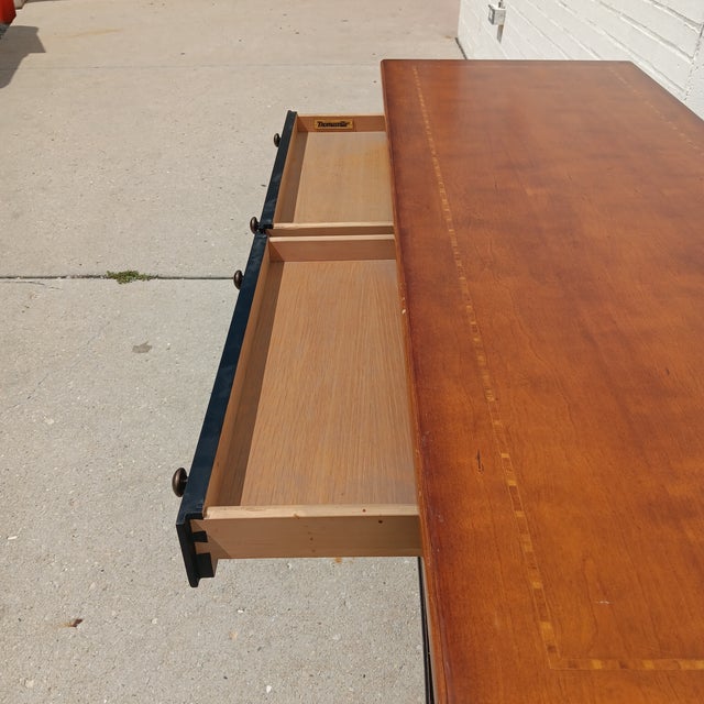 Early 20th Century Vintage Thomasville Mid Century Modern Solid Wood Console For Sale - Image 5 of 18
