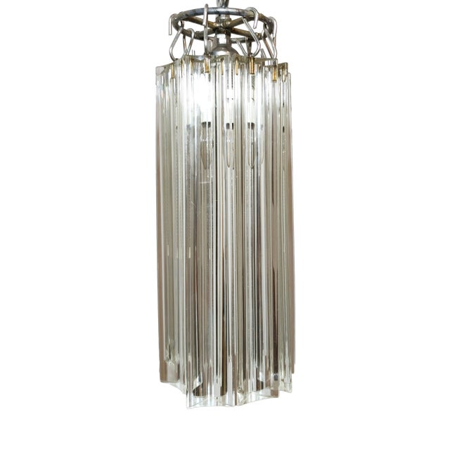 Vintage Spanish Crystal Hanging Lamp, 1950s For Sale