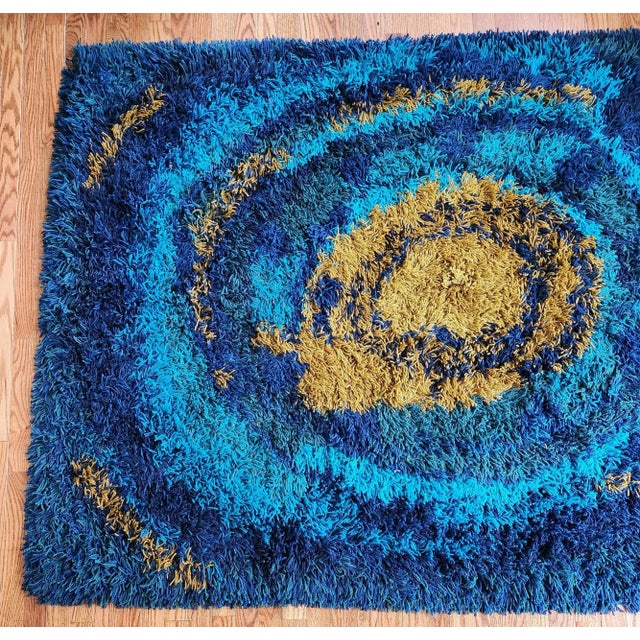 Ege Tæpper Sun Burst Rug, Ege Rya, Late 1960s-early 1970s The Ege Tæpper wool rug is a wonderful example of this iconic...
