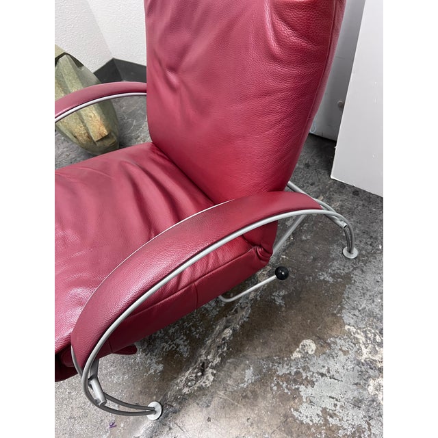 Animal Skin Percival Lafer for Lafer Furniture Billie Leather Recliner For Sale - Image 7 of 12