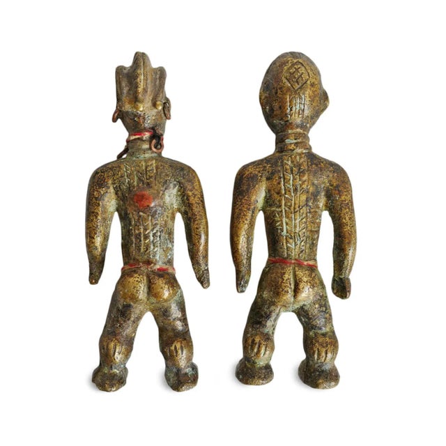 Antique Pair of Old Brass Dan Figures For Sale - Image 4 of 10