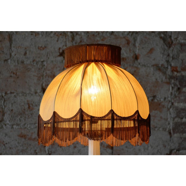 Art Deco Table Lamp in Ceramic and Textile Lampshade, Austria-Vienna, 1910s For Sale - Image 11 of 12