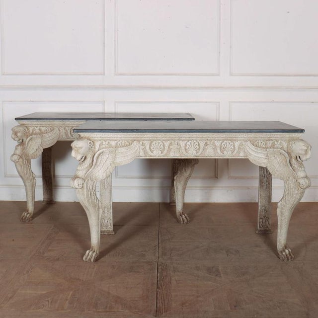 Large Painted Console Tables, Set of 2 For Sale - Image 13 of 13