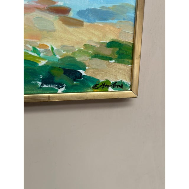 Mid-Century Modern Eric Elfvén, Coast, 1950s, Oil Painting on Panel, Framed For Sale - Image 3 of 18