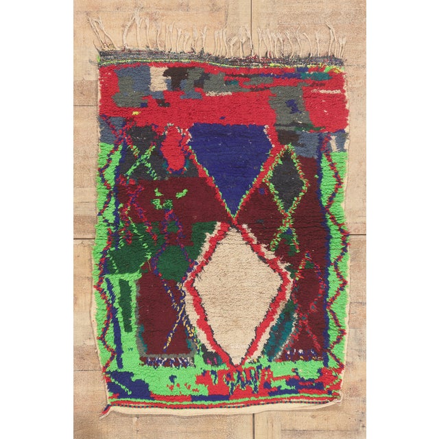 Vintage Boujad Moroccan Rug, 03'05 X 04'07 For Sale - Image 10 of 10