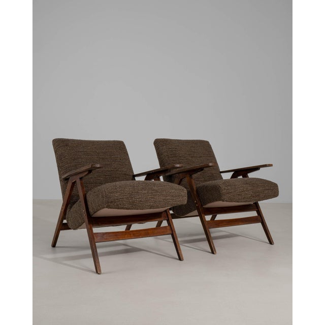 19th Century France Brown Wood Armchair For Sale - Image 10 of 11