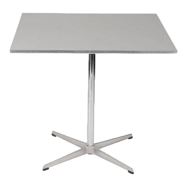 Grey Laminate Café Table by Arne Jacobsen for Fritz Hansen For Sale