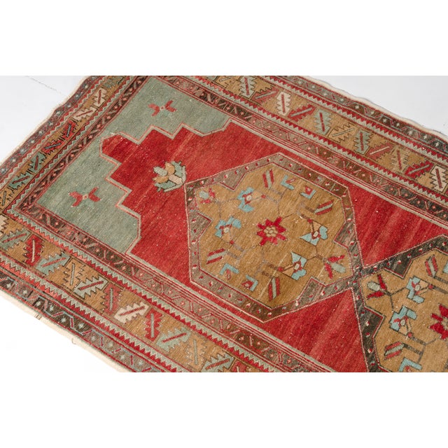 1960s Oushak Vintage Handknotted Area Rug For Sale - Image 5 of 10