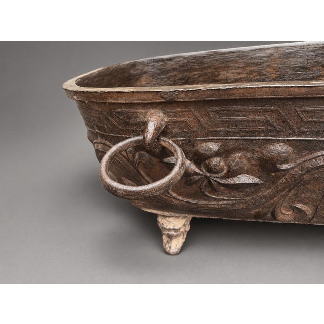 19th Century Chinese Cast Iron Bath Tub or Substantial Jardinière #2 For Sale - Image 10 of 18