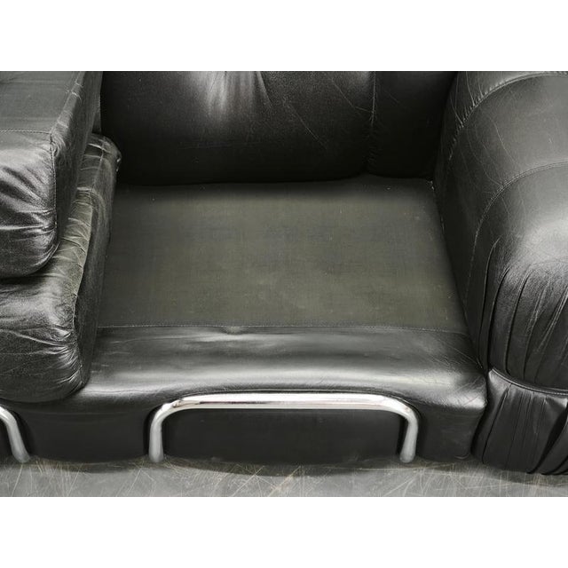 Italian 2-Seater Sofa in Chrome and Leatherette by Adriano Piazzesi, 1970s For Sale - Image 15 of 18